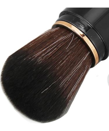 Retractable Makeup Brushes Portable Loose Powder Small Compact Dense Bristle Brush with Travel Cover (Black) - Buy Online on GoSupps.com