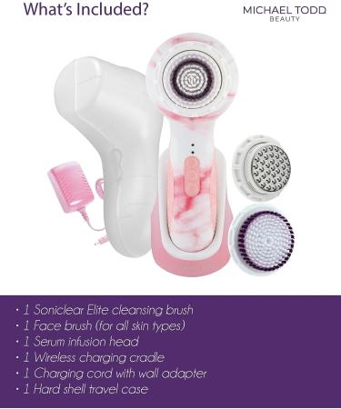 Michael Todd Beauty Soniclear Elite Facial Cleansing Brush System - 6-Speed Exfoliating Brush - Buy Online on GoSupps.com