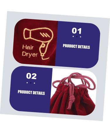 BIUDECO 6 Pcs Storage Bag Make up Holder Hotel Hair Dryer Bag Drawstring Storage Pouch Blower Bags Fabric - Buy Online on GoSupps.com