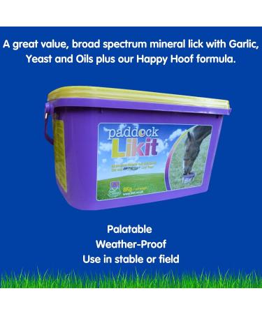 Likit Paddock 8kg | Horse Lick with Essential Vitamins & Minerals | Added Benefit of Garlic Yeast & Oils | 8kg - Buy Online on GoSupps.com