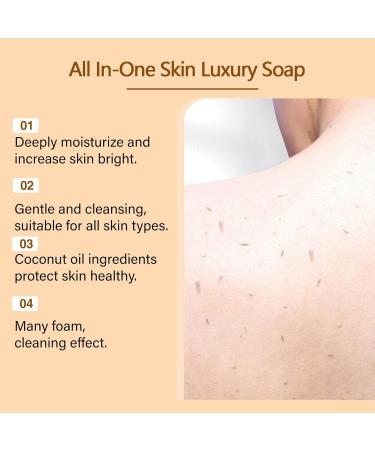  homomdy Golden Scent Deep Cleansing Moisturizing Soap Long Lasting Scent Soft and Nourishing Natural and Soothing Enhances Skin Elasticity Moisturizing Facial Exfoliator (2pcs) - Buy Online on GoSupps.com