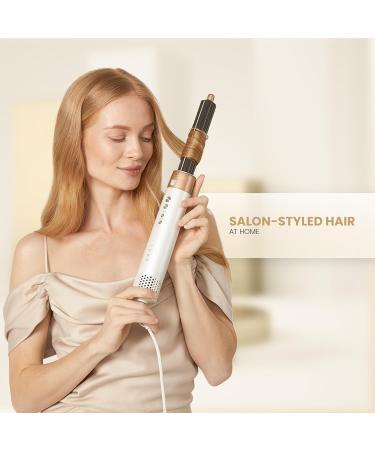 Luxx Air Pro 2 5-in-1 Pearl White Hair Dryer Brush Set | Curling Iron & Blow Dryer Combo Kit | Ionic Technology 1200W - Perfect for All Hair Types - Buy Online on GoSupps.com