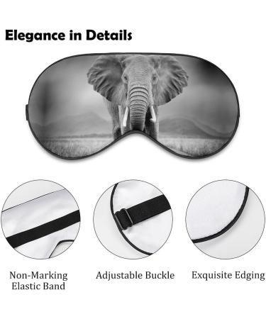 African Elephant Sleep Mask - Adjustable Strap, Blocks Light for Night, Travel, Nap - Men, Women - Buy Online on GoSupps.com