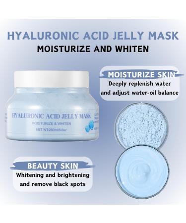 Face Masks Skincare - Hyaluronic Acid Jelly Mask - Face Masks Beauty for Hydrating Smoothing Firming - Skin Care for Jelly Face Mask - Hydrating Face Mask for Face Care - Peel Off Face Masks - Buy Online on GoSupps.com