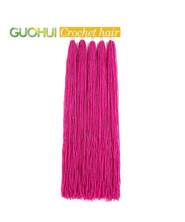 GUOHUI Micro Faux Locs Crochet Hair 36 Inch 5 Packs Dark Pink - DIY Braids Straight Styles (Pack of 5) - Buy Online on GoSupps.com