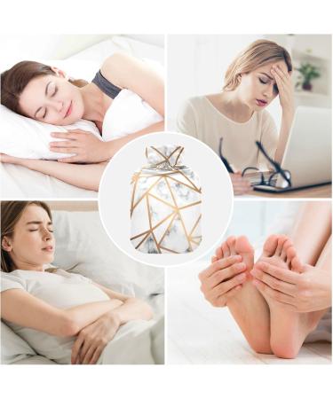 Marble Golden Geometric Lines Hot Water Bottle - 2L Pain Relief & Cramps - Ideal for Soothing Comfort - Buy Online on GoSupps.com