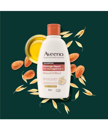 Aveeno Damage Repair Soothing Scalp Shampoo with Almond Oil for Damaged Hair 300 ml - Buy Online on GoSupps.com