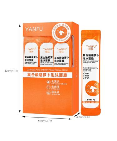 Carrot Bubble Mask - Deep Pore Cleansing & Blackhead Remover with Carrot Extract - Moisturizing & Skin Brightening Formula - 1 Box - Buy Online on GoSupps.com