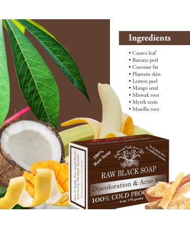 Yadain Signature Raw Bar Soap - 100% Natural Cold Processed Black Soap for All Skin Types | Hydrating 6oz Bar - Buy Online on GoSupps.com