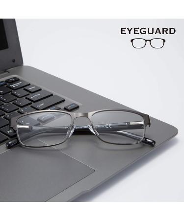 Buy EYEGUARD Men's Rectangular Lightweight Metal Reading Glasses (Gray 1.50) - Stylish & Comfortable Eyewear for International Shipping - Buy Online on GoSupps.com