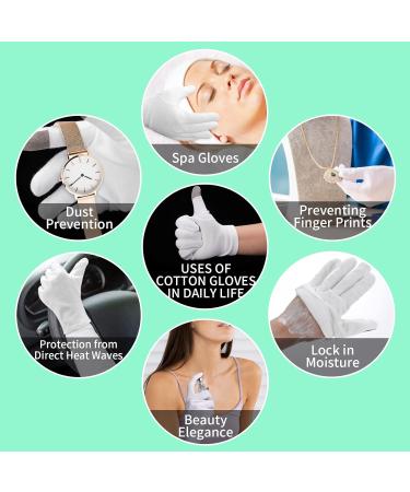 Sibba 3 Pairs Touch Screen Moisturizing Gloves White Cotton Moisturizing Gloves Overnight Bedtime Heal Eczema Sleeping Lotion Hand Spa Treatment Gloves Repair Rough Cracked Dry Chapped Hands Skin - Buy Online on GoSupps.com