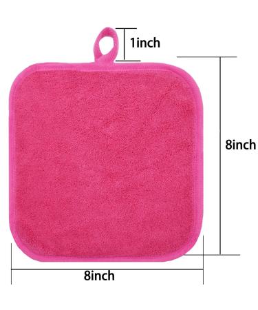 Bloom Seed Makeup Remover Cloths - Reusable Microfiber Face Cleaning Cloths - 8x8 inch Pink (6 Pack) for Eco-Friendly Beauty - Buy Online on GoSupps.com