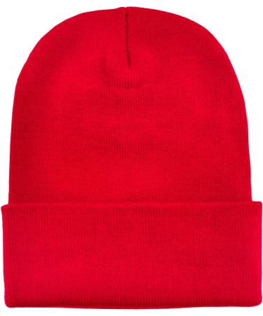 DonDon Beanie Hat - Classic Red Winter Hat for Men & Women | One Size Fits All - Buy Online on GoSupps.com