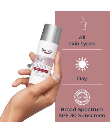 Eucerin Radiant Tone Daily Face Lotion with SPF 30 Dark Spot Corrector with Thiamidol Face Moisturizer Helps Visibly Reduce the Look of Persistent Dark Spots All Skin Types 1.7 Fl Oz Bottle - Buy Online on GoSupps.com