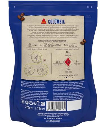 Delta Ground Roasted COLOMBIA Coffee 220 g - Buy Online on GoSupps.com