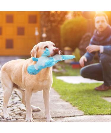 Shop Iokheira Cuddly Dog Toys Squeaky & Plush Light Blue Tyrannosaurus Rex for All Dog Sizes - Buy Online on GoSupps.com