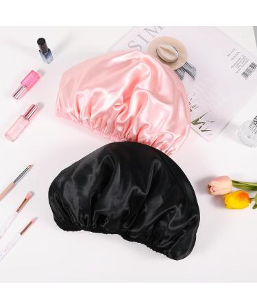 Apricitie 2-Piece Waterproof Shower Hood for Women - Extra-Sized 3-Layer Elastic Caps for Shower Spa Salon and Travel - Reusable Hair Protection - Buy Online on GoSupps.com