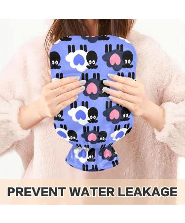 Naanle 2L Sweet Schaf Heat Bottle with Cover - Transparent Hot Water Bottle for Bed Hand & Feet Warmer - Pain Relief & Heat Therapy - Buy Online on GoSupps.com