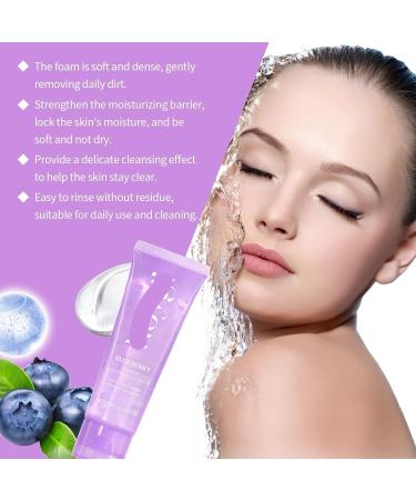 Blueberry Flavored Facial Cleansing Gel - Deep Cleanse Moisturize & Hydrate - Remove Dirt Lock In Moisture For Smooth Skin(2PCS) - Buy Online on GoSupps.com