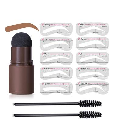 Kweilin Eyebrow Stamp Pen Eyebrow Stamp Kit Waterproof 10 Kind Eyebrow Stencil Shaping Waterproof Brow Powder One Step Brow Stamp Shaping Kit Eye Brow Stamp Powder Perfect Eyebrow Power Seal All