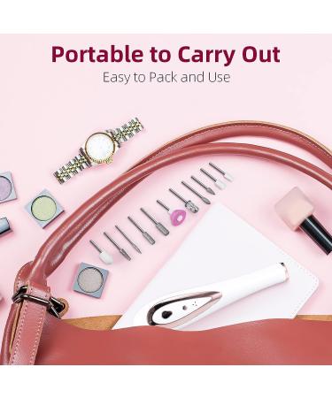 Portable Cordless Electric Nail Drill Kit for Salon-Quality Manicure & Pedicure - Rechargeable with Bits & Sanding Bands for Acrylic & Gel Nails - Buy Online on GoSupps.com