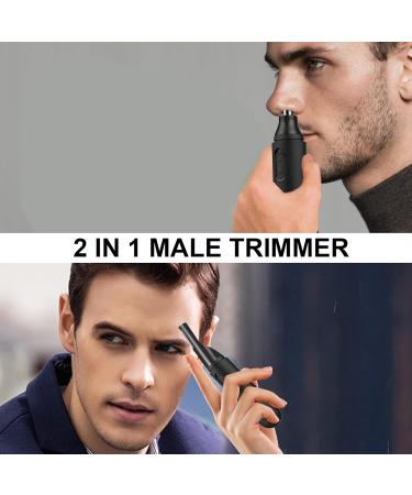 DiktoYou Rechargeable 2-in-1 Ear and Nose Hair Trimmer - Painless Grooming Tool for Men and Women - USB Electric, IPX7 Waterproof - Grey - Buy Online on GoSupps.com