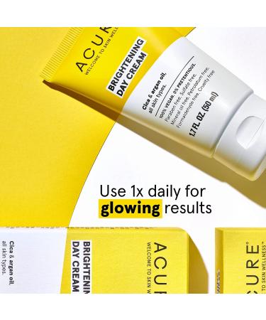 Acure Brightening Starter Kit - Cleansing Gel, Facial Scrub, Day Cream, Vitamin C & Ferulic Acid Serum - For Natural Glowing Skin - Buy Online on GoSupps.com