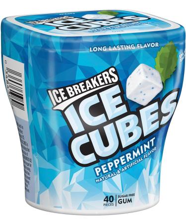 Ice Breakers Ice Cubes Peppermint Sugar Free Gum 40 Pieces (Pack of 16) - Buy Online on GoSupps.com