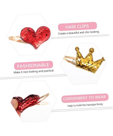 FRCOLOR 5 Pairs Hairpin Child Barrette Toddler Hair Kid Barrette Girls Shining Hair Clip Glitter Clips Kids Barrettes Xmas Hair Clips Butterfly Hair Clip Kids Tiara Sequins Baby Girl Flash - Buy Online on GoSupps.com