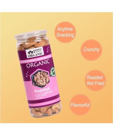 Blessfull Healing Organic Natural Vegan Himalayan Pakistani Salt Roasted Whole Cashew Nuts Crunchy Kaju 150 Gram - Buy Online on GoSupps.com