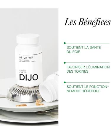 DIJO - Detox Liver - Draining and Eliminating Toxins - Milk Thistle Rosemary Desmodium and Chrysantellum Extract - 50 Gastro-Resistant Capsules - Vegan - Made in France - Buy Online on GoSupps.com