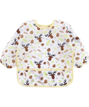 Pandaear 3 Pack Baby Castle Waterproof Bibs with Sleeves | Washable Full Body Bibs for Toddlers 6-24 Months - Buy Online on GoSupps.com