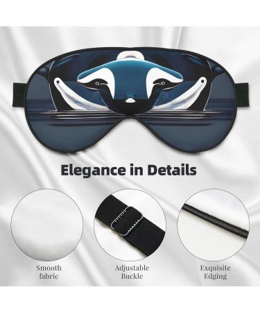 Shop Orca Killer Whale Eye Mask | Soft & Breathable Sleep Eye Patch for Travel & Relaxation - Buy Online on GoSupps.com