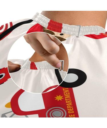 Buy Cartoon Cute Firefighters Salon Cape - 55x65 Inch Snap Closure Hair Cutting Apron for Professionals - Buy Online on GoSupps.com