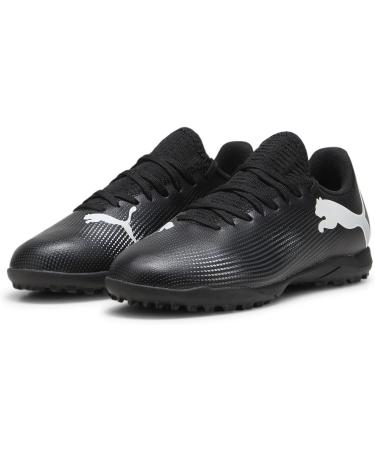 PUMA Unisex Kids Future 7 Play TT Jr Soccer Shoe - Black/White - Size 34 EU | International Shipping Available - Buy Online on GoSupps.com