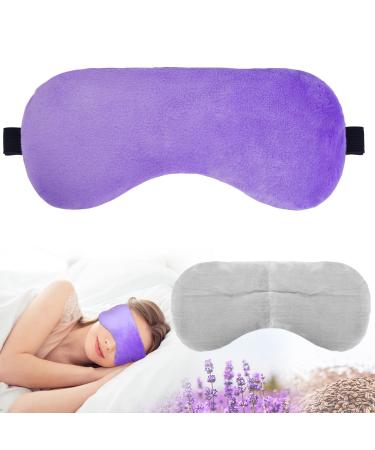 Cavoilu Weighted Eye Mask for Sleeping Heated Eye Masks for Dark Circles and Puffiness Warm Compress Dry Eye Mask Microwaveble Lavender Eye Pillow Sleep Eye Mask  Yoga Gifts for Men Women Voilet