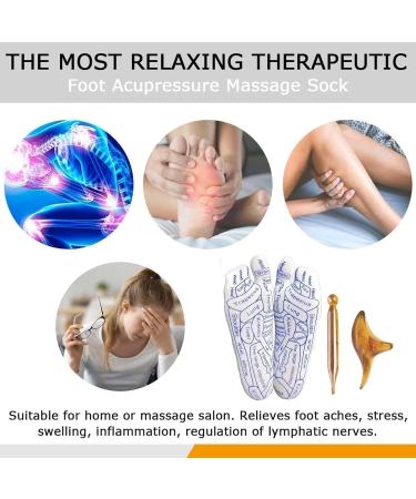 Reflexology Socks Set for Foot Massage | Acupressure Pressure Point Socks (Men Size 40-45) - International Shipping - Buy Online on GoSupps.com