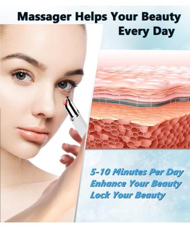 Neck Face Massager - BUV Mini LED Sculpting Tool with 3 Color Modes & Vibration for Enhanced Skin Care - Baby White - Buy Online on GoSupps.com