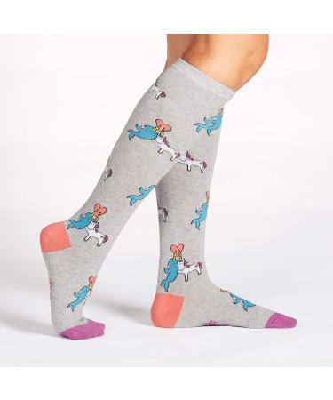 Shop Magical Unicorns Knee High Funky Socks | Sock It To Me - One Size Grey for International Shipping - Buy Online on GoSupps.com