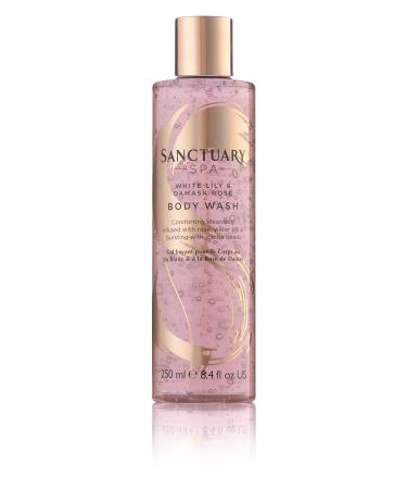 Sanctuary Spa Shower Gel White Lily and Damask Rose Body Wash Vegan and Cruelty Free 250ml floral 250 ml (Pack of 1)