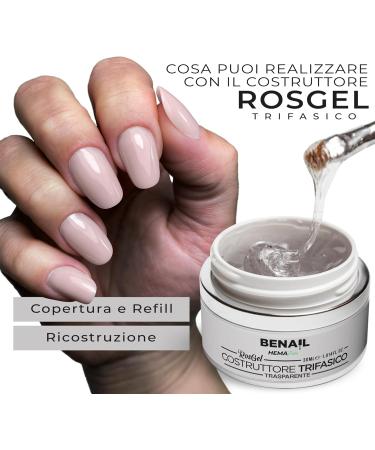  Benail Professional Nail Gel Three-Phase Self-Leveling Builder Gel Lasts Up to 4 Weeks (Transparent) - Buy Online on GoSupps.com