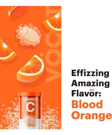 Voost Vitamin C with Zinc & Electrolytes 1000mg | Immune Support Effervescent Tablet | No Sugar & Low Calorie | Blood Orange Flavor - 40 Count - Buy Online on GoSupps.com