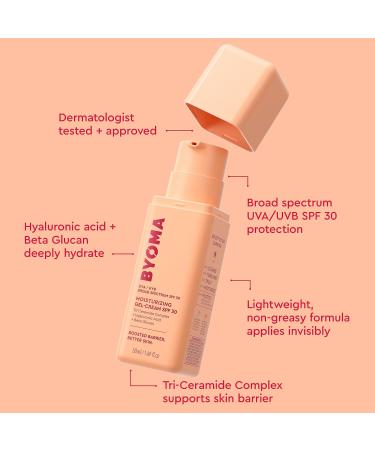 BYOMA SPF 30 Gel Moisturiser 50ml - Buy Online on GoSupps.com