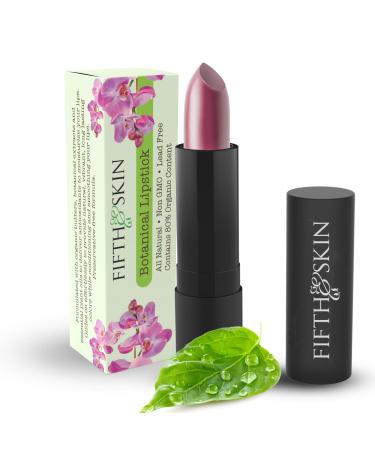 Fifth & Skin Botanical Lipstick (RHUBARB) | Natural | Organic | Certified Cruelty Free | Paraben Free | Petroleum Free | Healthy | Moisturizing | Vibrant Color that's Good for your Lips!