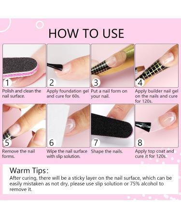 Saviland Build-Up Gel for Geln gel - 3Pcs 30g Clear Pink Nude Hard Gel Set with 100 Nail Shapes & Brush - Ultimate Nail Art Manicure Kit - Buy Online on GoSupps.com