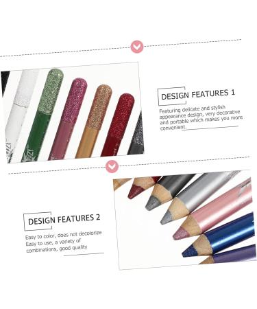 Beavorty 24 Pcs Pearlescent Eyeshadow Pencil Glitter Eyeliner Lip Liner Pencil Pen Eye Shadow Pen Powder 12.5X0.5cmx2pcs Assorted Colorx2pcs - Buy Online on GoSupps.com