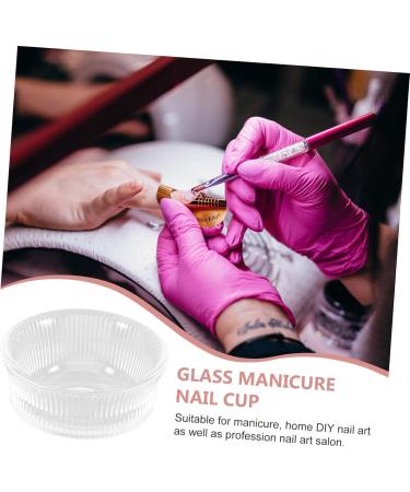 Tool Nail Cups Dappen Dish Nail Art Cup Nail Dish Cup Manicure Nail Cup Acrylic Nail Supplies Nail Art Dish Nail Art Accessories Manicure Nail Dish Vertical Stripes Bowl Glass - Buy Online on GoSupps.com