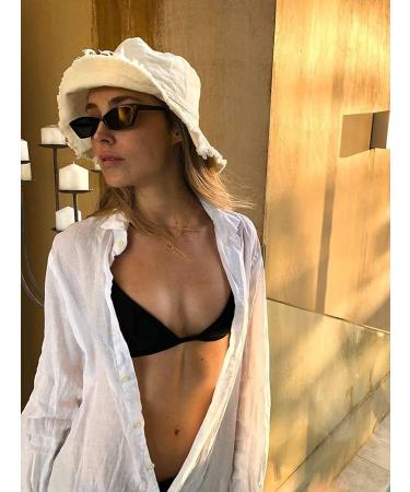 HZEYN Women's Wide Brim Cotton Bucket Hat UPF 50+ Beige - Summer Travel Packable Beach Sun Hat - Buy Online on GoSupps.com