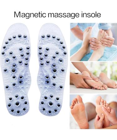 Yarpiany Magnetic Therapy Reflexology Sandals - Pain Relief Insoles with 68 Magnets (White, Female) - Buy Online on GoSupps.com