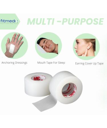 Transpore Surgical Tape 2.5cm x 9.1m (1 Roll) - Transparent Hypoallergenic Medical Tape for Skin Dressings, Blister Prevention, First Aid & Sensitive Skin - Buy Online on GoSupps.com